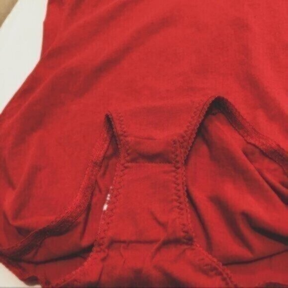 NWT Free People Red Bodysuit w/Lace Inset Small - Picture 7 of 8